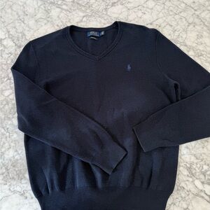 Polo by Ralph Lauren Men's Navy Pima Cotton Sweater